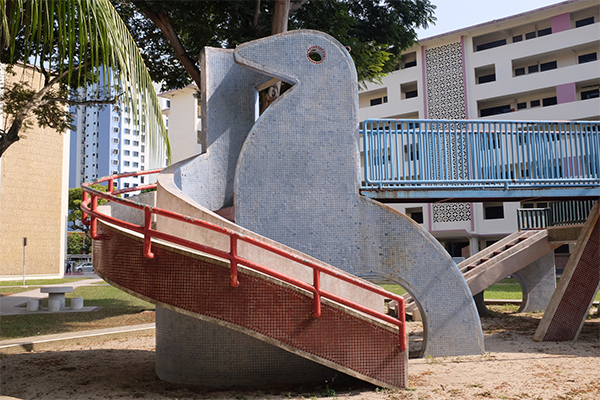 Iconic dove at Dakota Crescent playground, Singapore