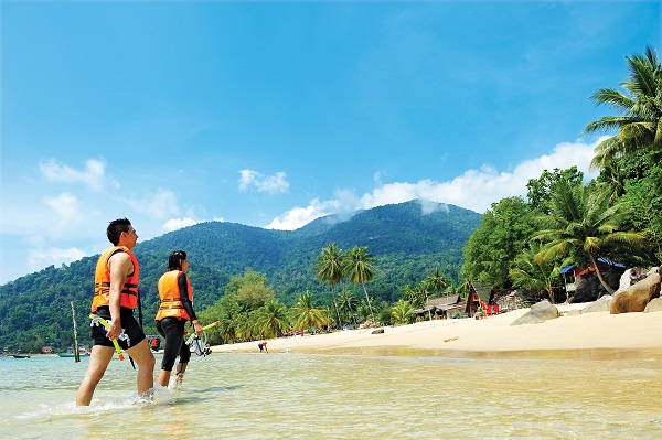 Snorkelers on Tioman Island, Malaysia