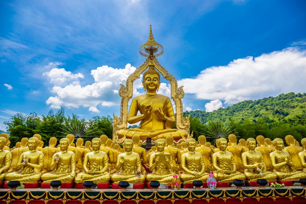 The Buddha park’s collection of 200-plus statues feels like a Hindu/Buddhist fever dream. Visit SoutheastAsia.