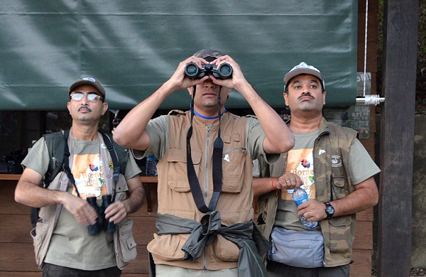 Bird watchers in Sabah, Malaysia
