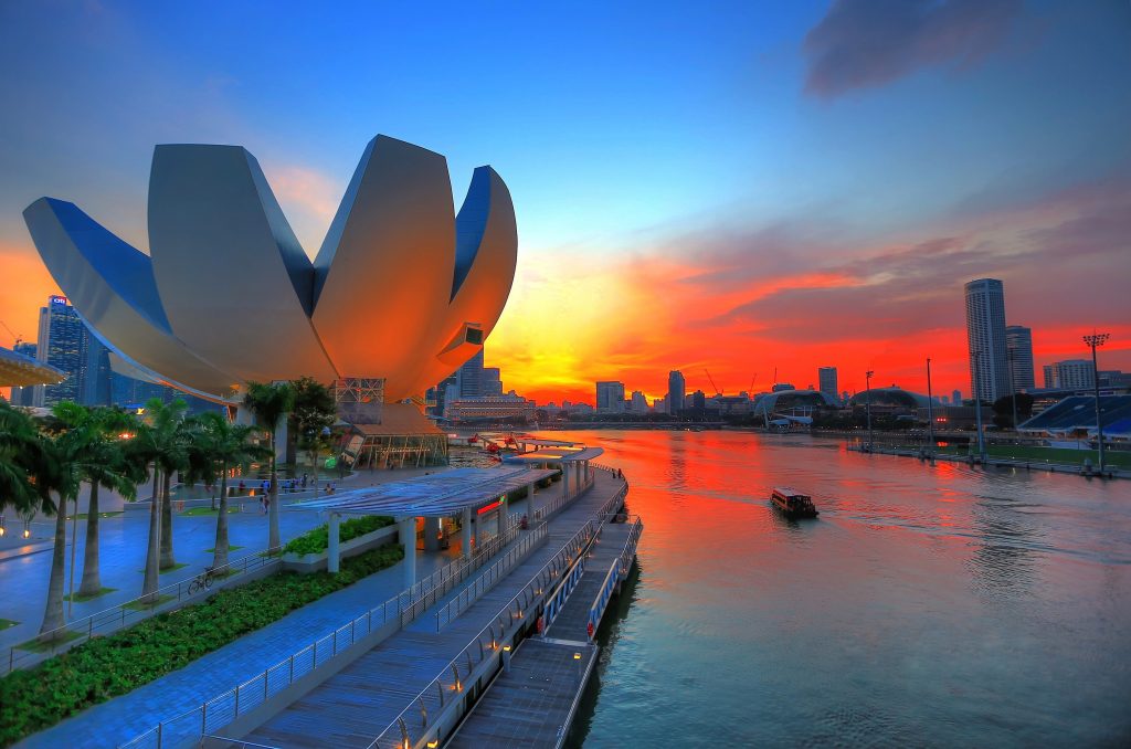 The “welcoming hand” shape created by the ten-petaled ArtScience Museum has become an instant icon of Singapore. Visit SoutheastAsia.