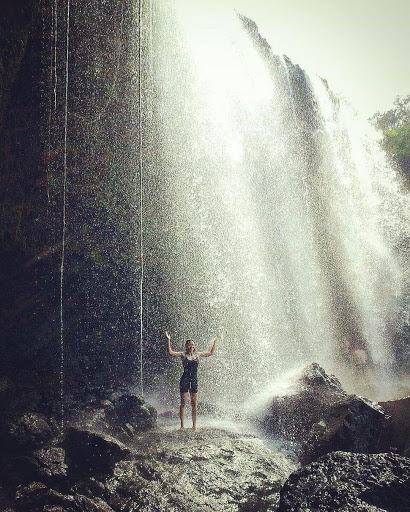 Inside Bousra National Park is the impressive, three-drop Bousra Waterfall.